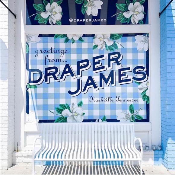 Draper James Something Blue Faux Leather Gingham Heart Luggage Travel Tag Set - Picture 10 of 11